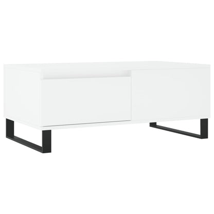 Tavolino da Salotto Bianco 90x50x36,5 cm in Legno Multistrato | homemem39