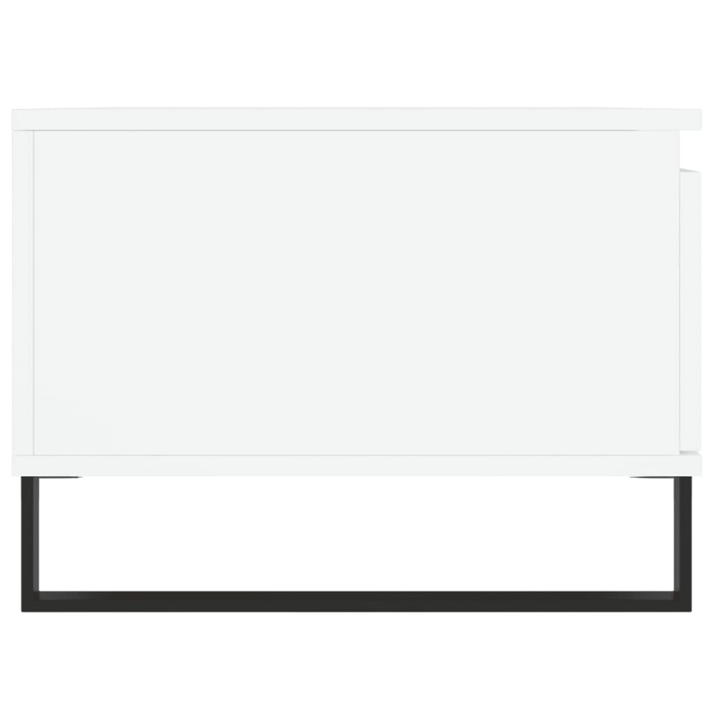 Tavolino da Salotto Bianco 90x50x36,5 cm in Legno Multistrato | homemem39