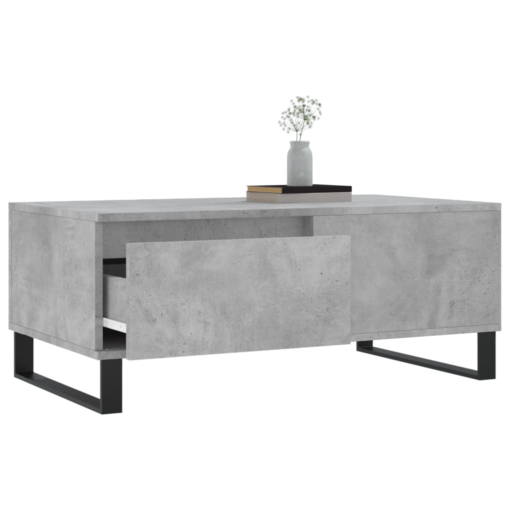 Tavolino Salotto Grigio Cemento 90x50x36,5 cm Legno Multistrato | homemem39
