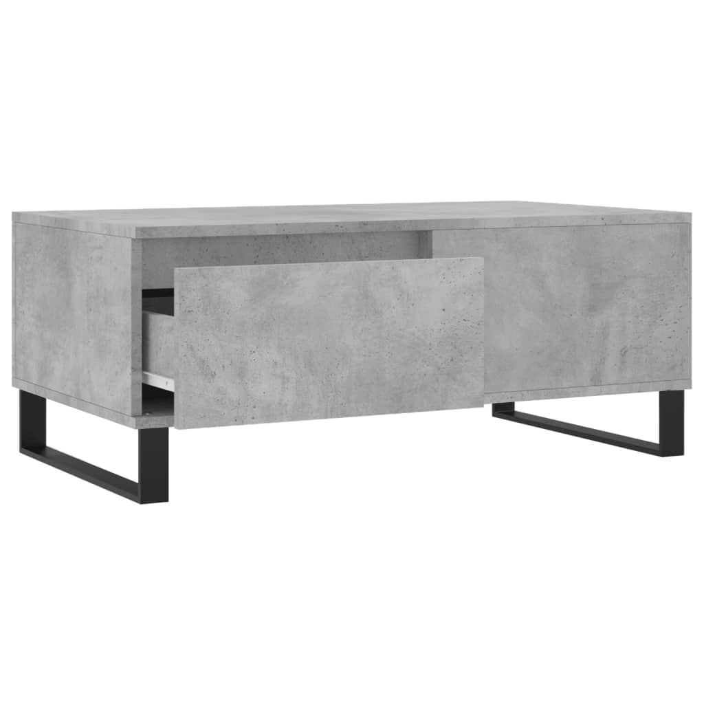 Tavolino Salotto Grigio Cemento 90x50x36,5 cm Legno Multistrato | homemem39