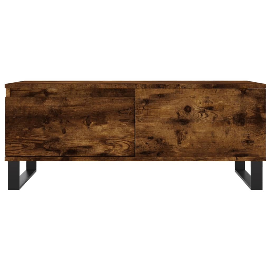 Tavolino da Salotto Rovere Fumo 90x50x36,5 cm Legno Multistrato | homemem39