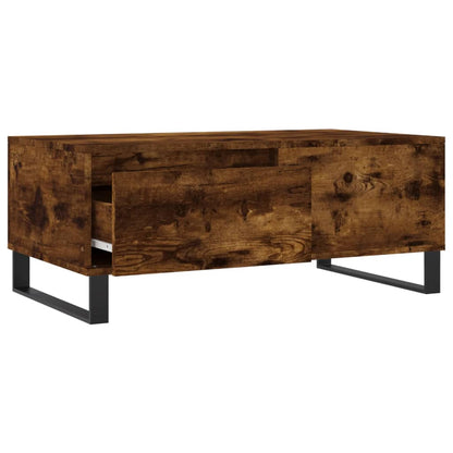 Tavolino da Salotto Rovere Fumo 90x50x36,5 cm Legno Multistrato | homemem39