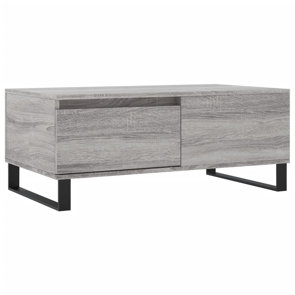 Tavolino Salotto Grigio Sonoma 90x50x36,5 cm Legno Multistrato