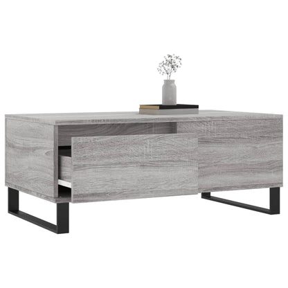 Tavolino Salotto Grigio Sonoma 90x50x36,5 cm Legno Multistrato