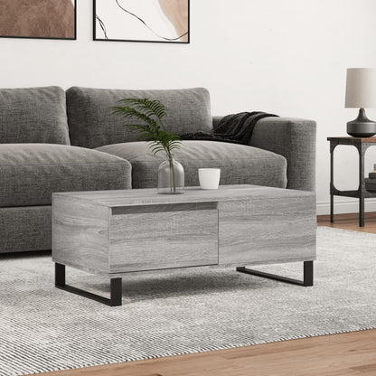 Tavolino Salotto Grigio Sonoma 90x50x36,5 cm Legno Multistrato