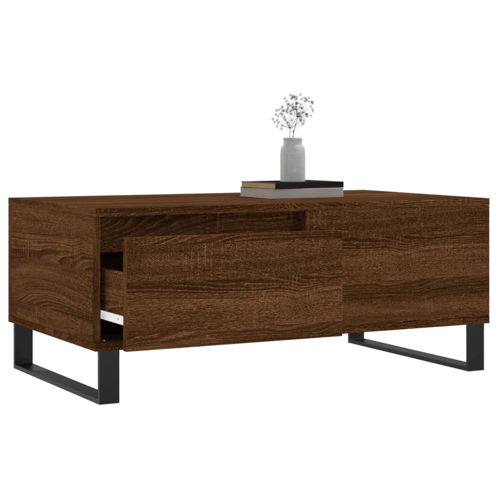 Tavolino da Salotto Rovere Marrone 90x50x36,5 cm in Multistrato | homemem39