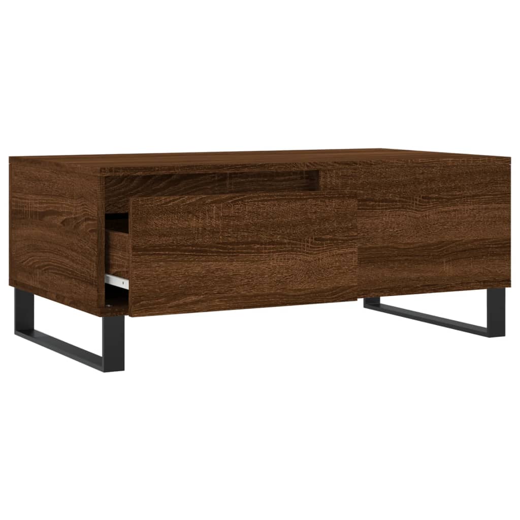 Tavolino da Salotto Rovere Marrone 90x50x36,5 cm in Multistrato | homemem39