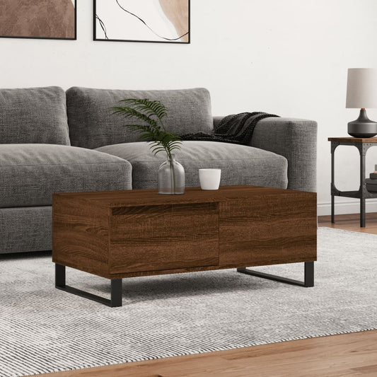 Tavolino da Salotto Rovere Marrone 90x50x36,5 cm in Multistrato | homemem39
