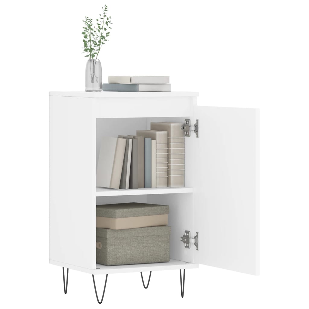 Credenza Bianca 40x35x70 cm in Legno Multistrato | homemem39