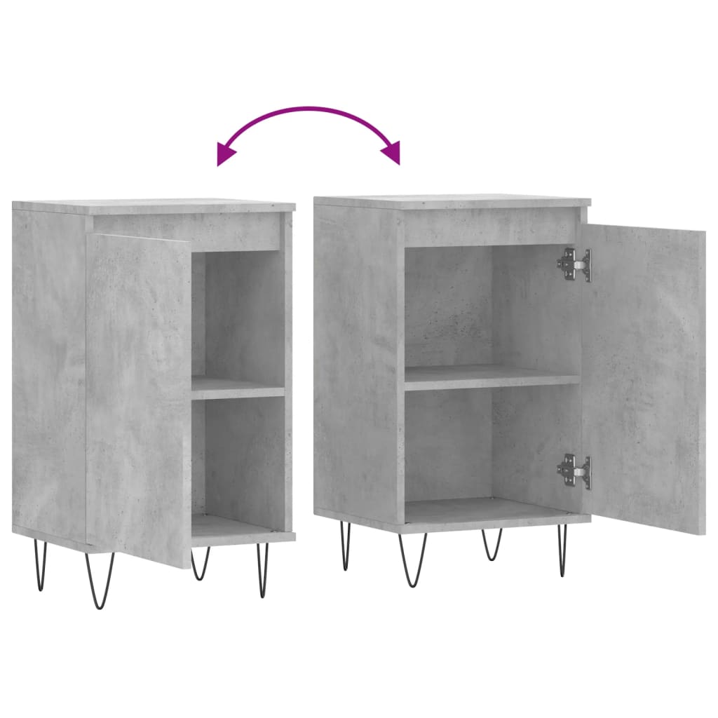 Credenza Grigio Cemento 40x35x70 cm in Legno Multistrato - homemem39
