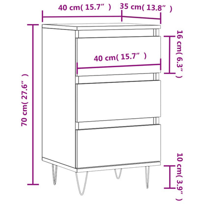 Credenza Grigio Sonoma 40x35x70 cm in Legno Multistrato