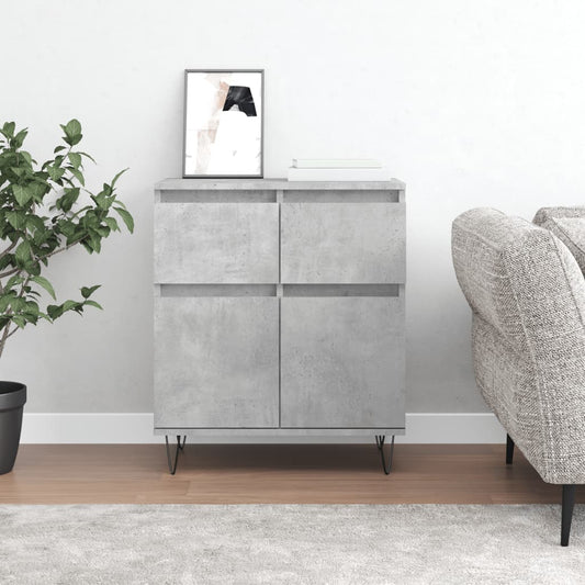 Credenza Grigio Cemento 60x35x70 cm in Legno Multistrato - homemem39