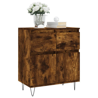 Credenza Rovere Fumo 60x35x70 cm in Legno Multistrato