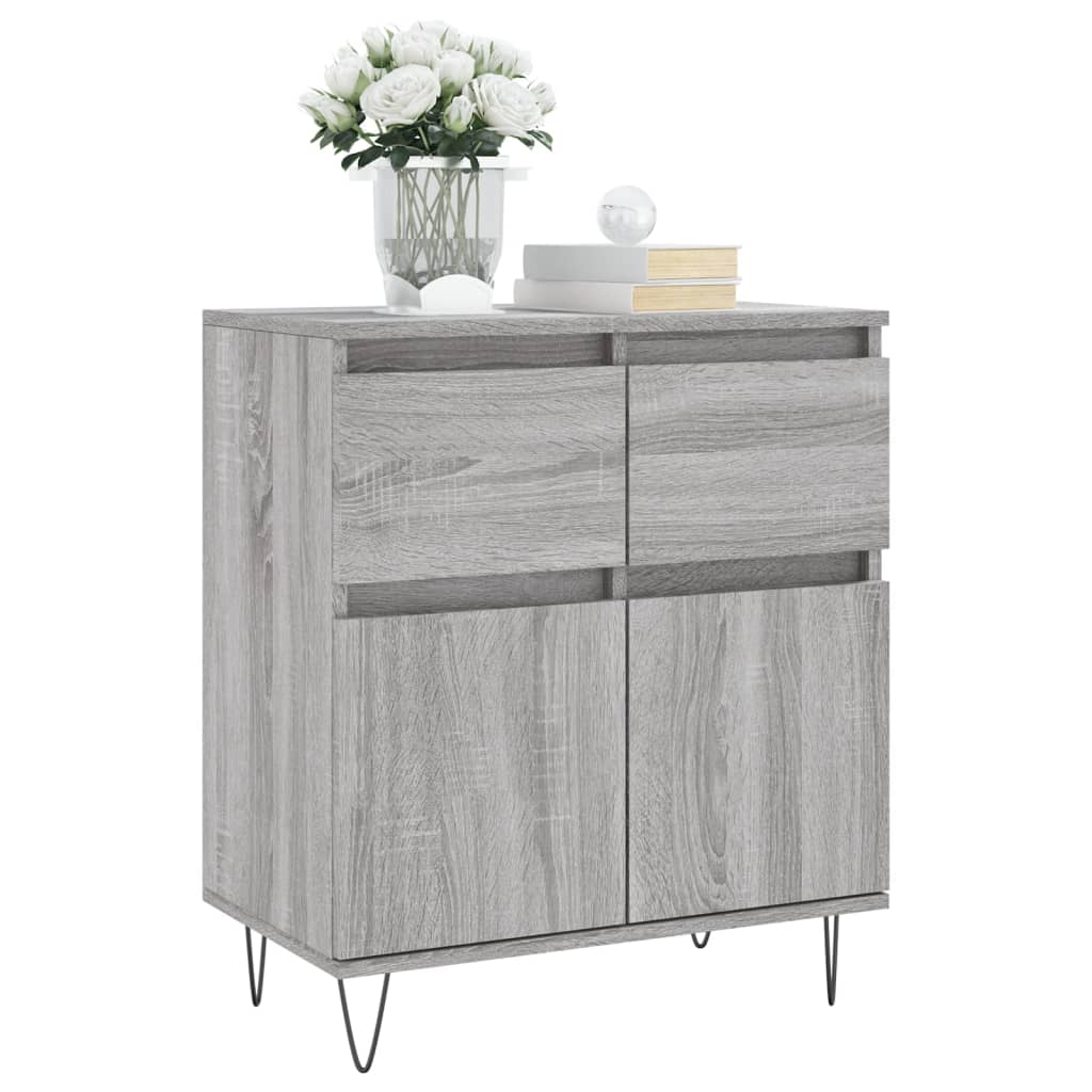 Credenza Grigio Sonoma 60x35x70 cm in Legno Multistrato - homemem39