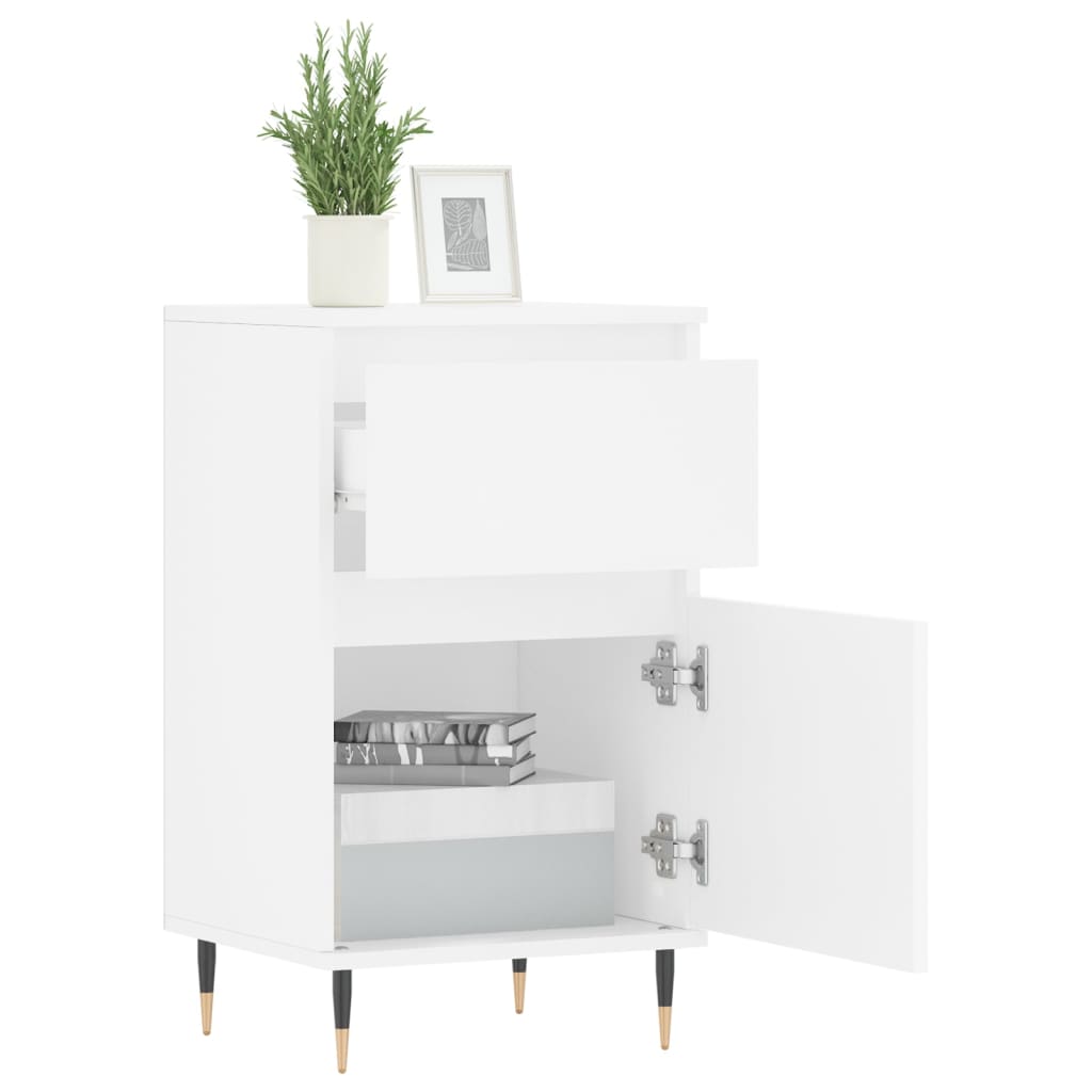 Credenza Bianca 40x35x70 cm in Legno Multistrato | homemem39