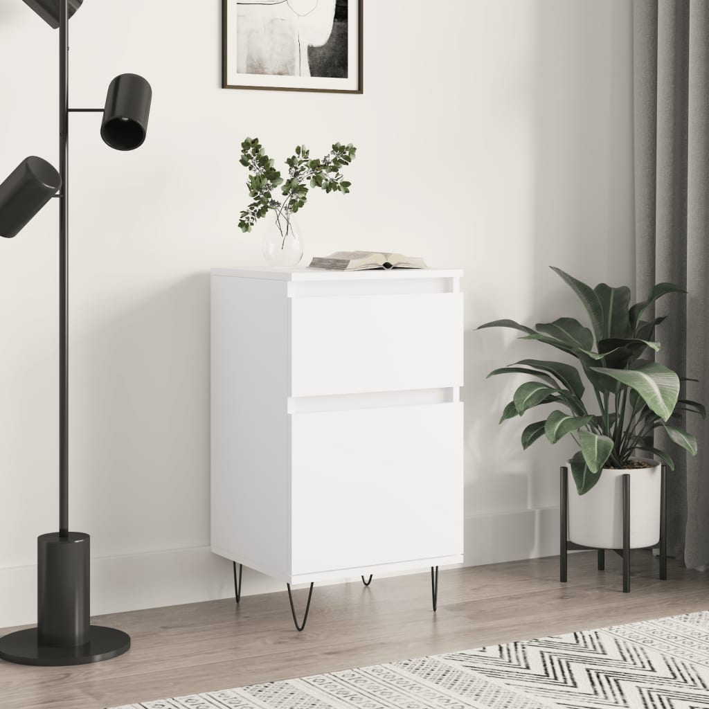 Credenza Bianca 40x35x70 cm in Legno Multistrato - homemem39