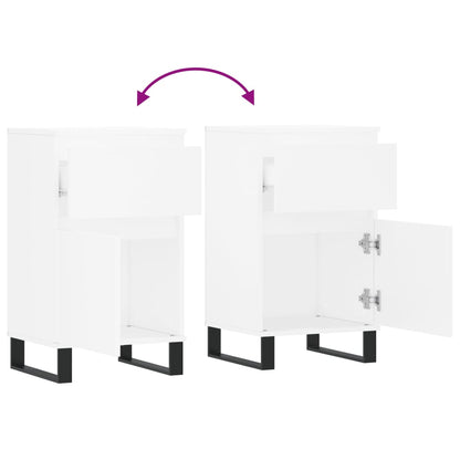 Credenza Bianca 40x35x70 cm in Legno Multistrato - homemem39