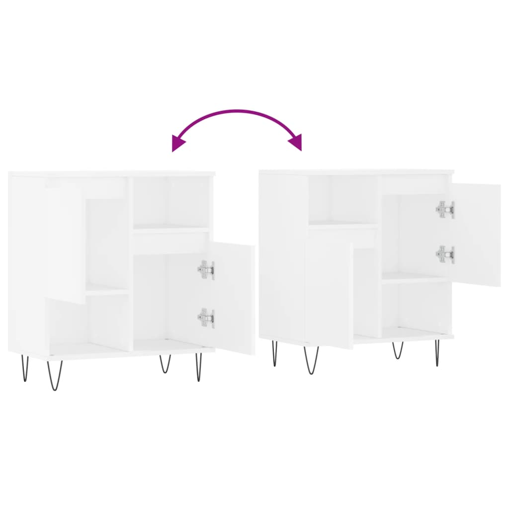 Credenza Bianca 60x35x70 cm in Legno Multistrato