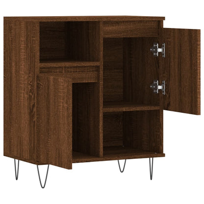 Credenza Rovere Marrone 60x35x70 cm in Legno Multistrato - homemem39