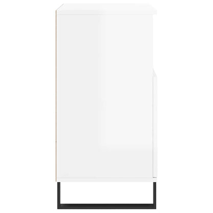 Credenza Bianco Lucido 60x35x70 cm in Legno Multistrato - homemem39