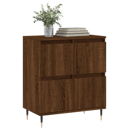 Credenza Rovere Marrone 60x35x70 cm in Legno Multistrato - homemem39