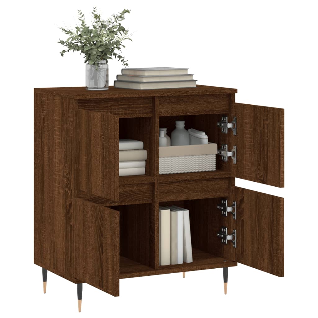 Brown Oak Sideboard 60x35x70 cm in Multilayer Wood