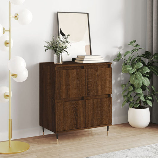 Brown Oak Sideboard 60x35x70 cm in Multilayer Wood