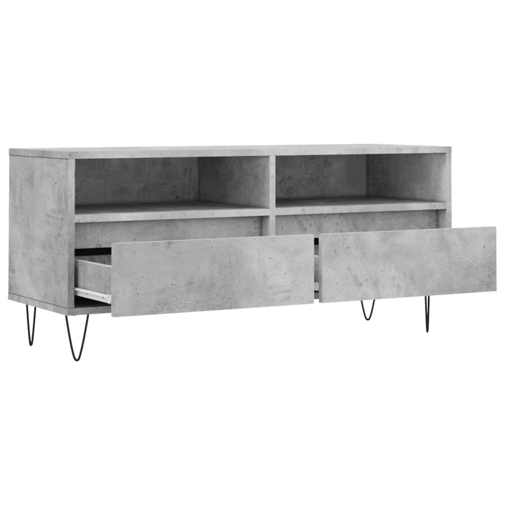 Mobile per TV Grigio Cemento 100x34,5x44,5 cm Legno Multistrato - homemem39