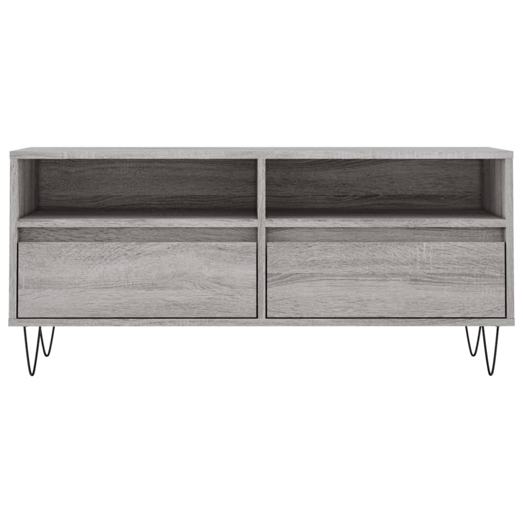 Mobile Porta TV Grigio Sonoma 100x34,5x44,5cm Legno Multistrato - homemem39