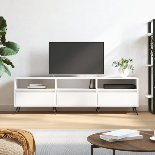 Mobile Porta TV Bianco 150x30x44,5 cm in Legno Multistrato - homemem39