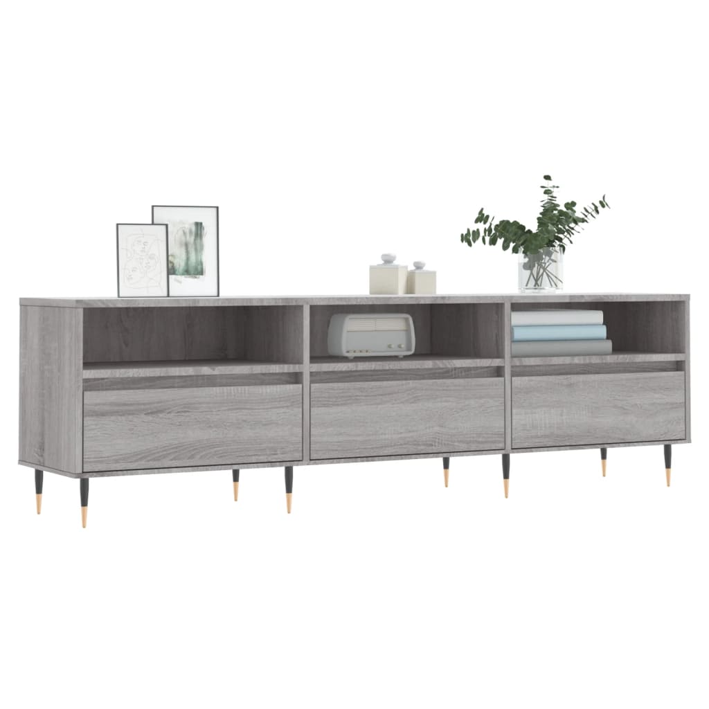 Mobile Porta TV Grigio Sonoma 150x30x44,5 cm Legno Multistrato - homemem39