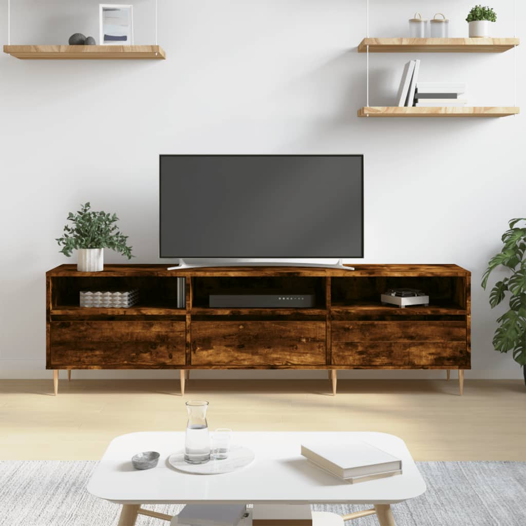 Mobile Porta TV Rovere Fumo 150x30x44,5 cm in Legno Multistrato - homemem39