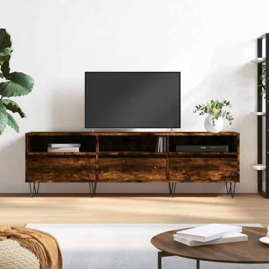 Mobile Porta TV Rovere Fumo 150x30x44,5 cm in Legno Multistrato - homemem39