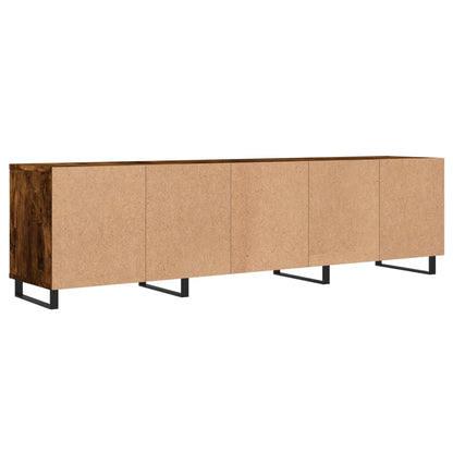 Mobile Porta TV Rovere Fumo 150x30x44,5 cm in Legno Multistrato