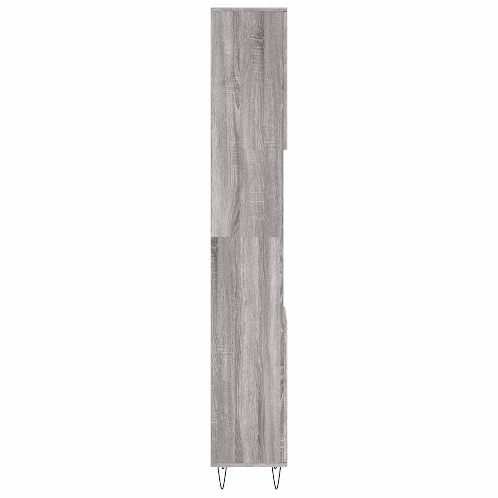 Armadietto Bagno Grigio Sonoma 30x30x190cm in Legno Multistrato | homemem39