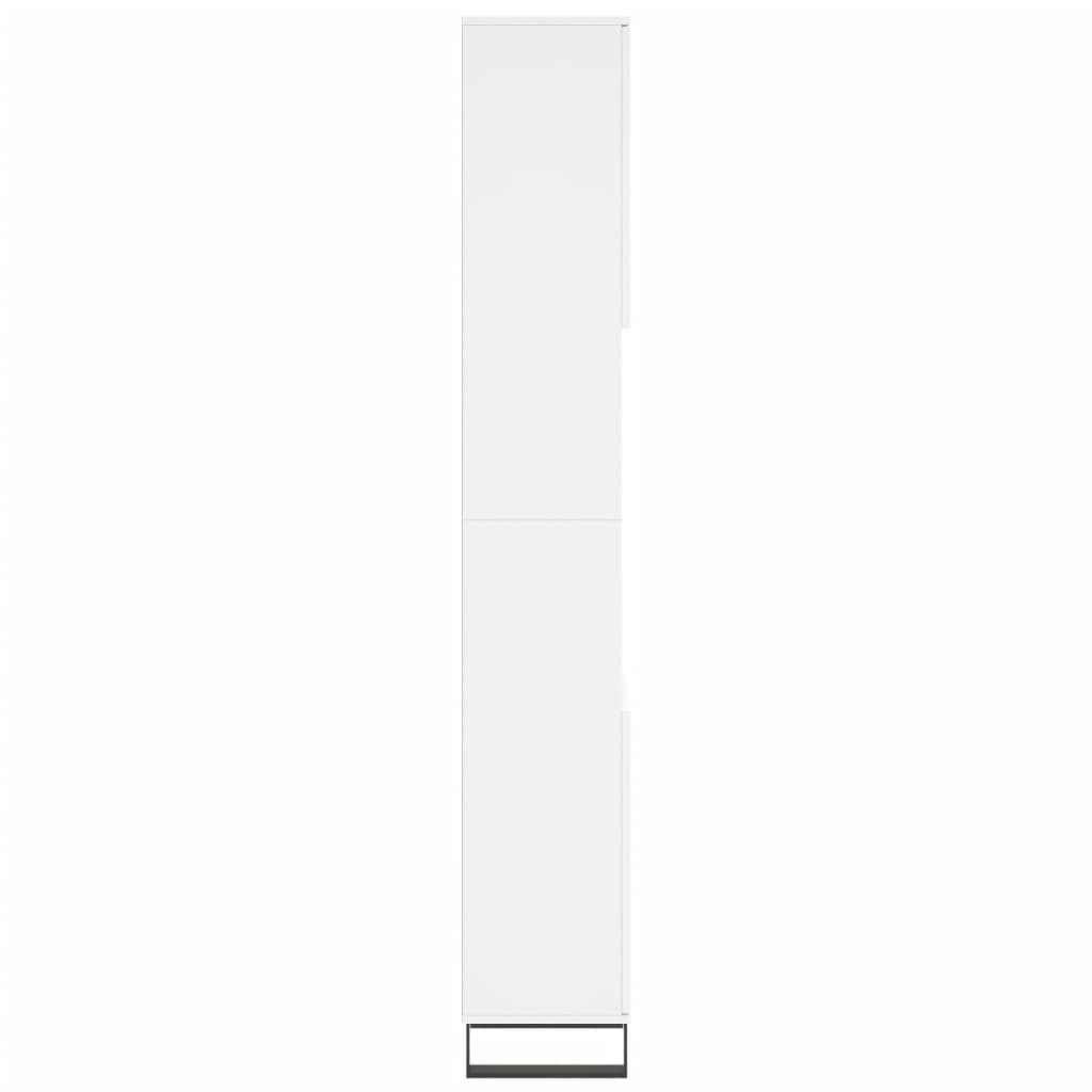 Armadietto da Bagno Bianco 30x30x190 cm in Legno Multistrato | homemem39