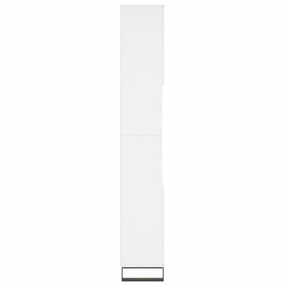 Armadietto da Bagno Bianco 30x30x190 cm in Legno Multistrato