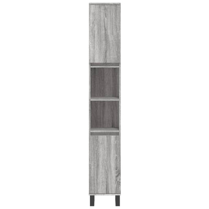Armadietto Bagno Grigio Sonoma 30x30x190cm in Legno Multistrato | homemem39