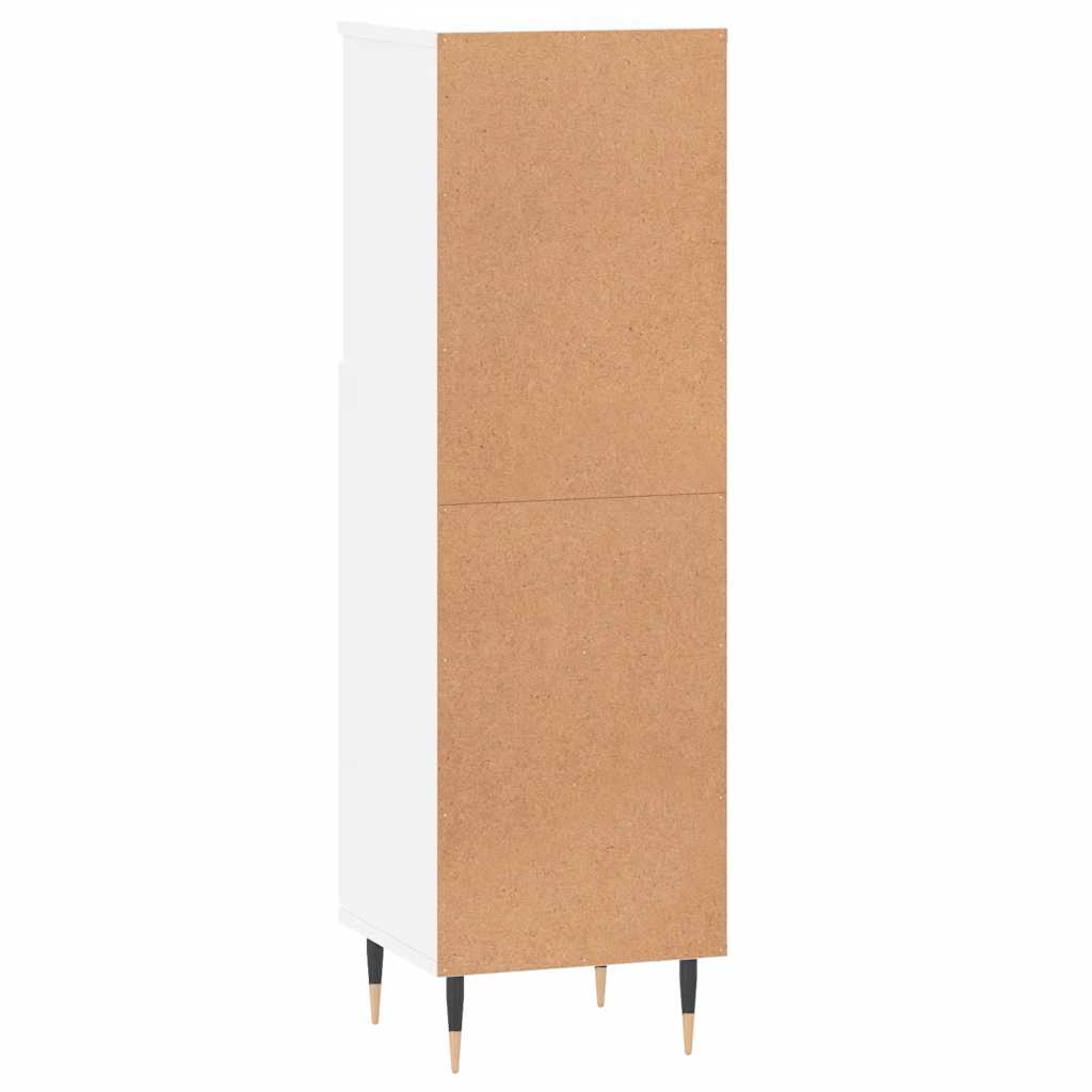 Armadietto da Bagno Bianco 30x30x100 cm in Legno Multistrato | homemem39