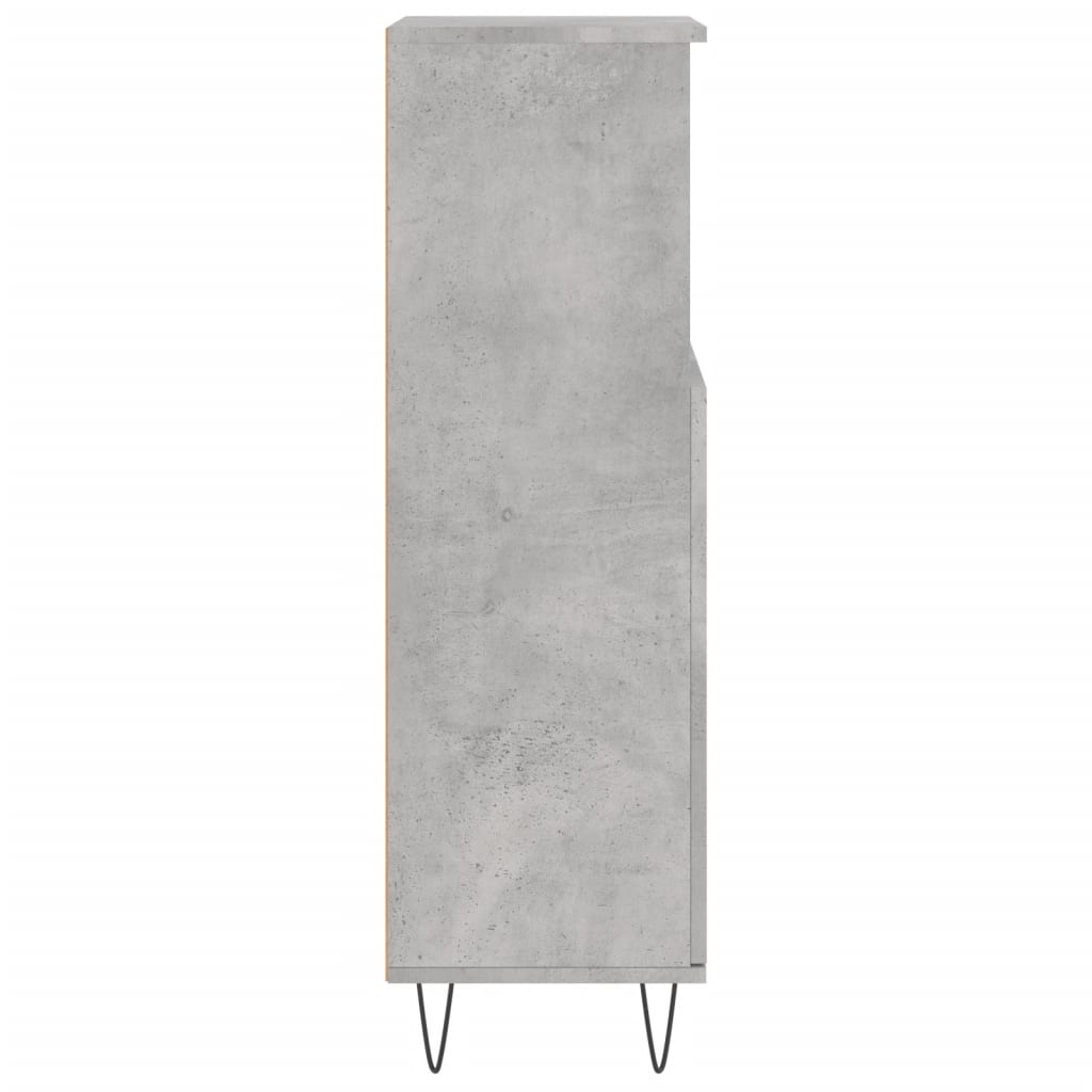 Armadietto Bagno Grigio Cemento 30x30x100 cm Legno Multistrato | homemem39