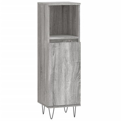 Armadietto Bagno Grigio Sonoma 30x30x100cm in Legno Multistrato | homemem39