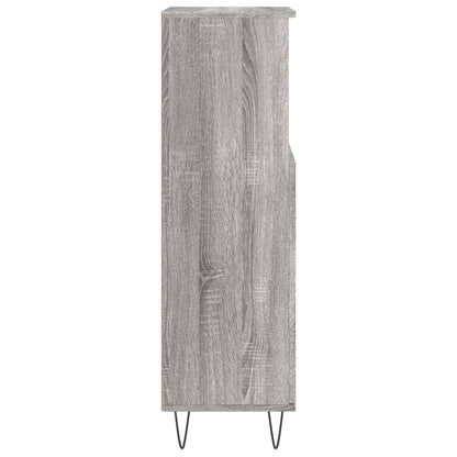 Armadietto Bagno Grigio Sonoma 30x30x100cm in Legno Multistrato | homemem39