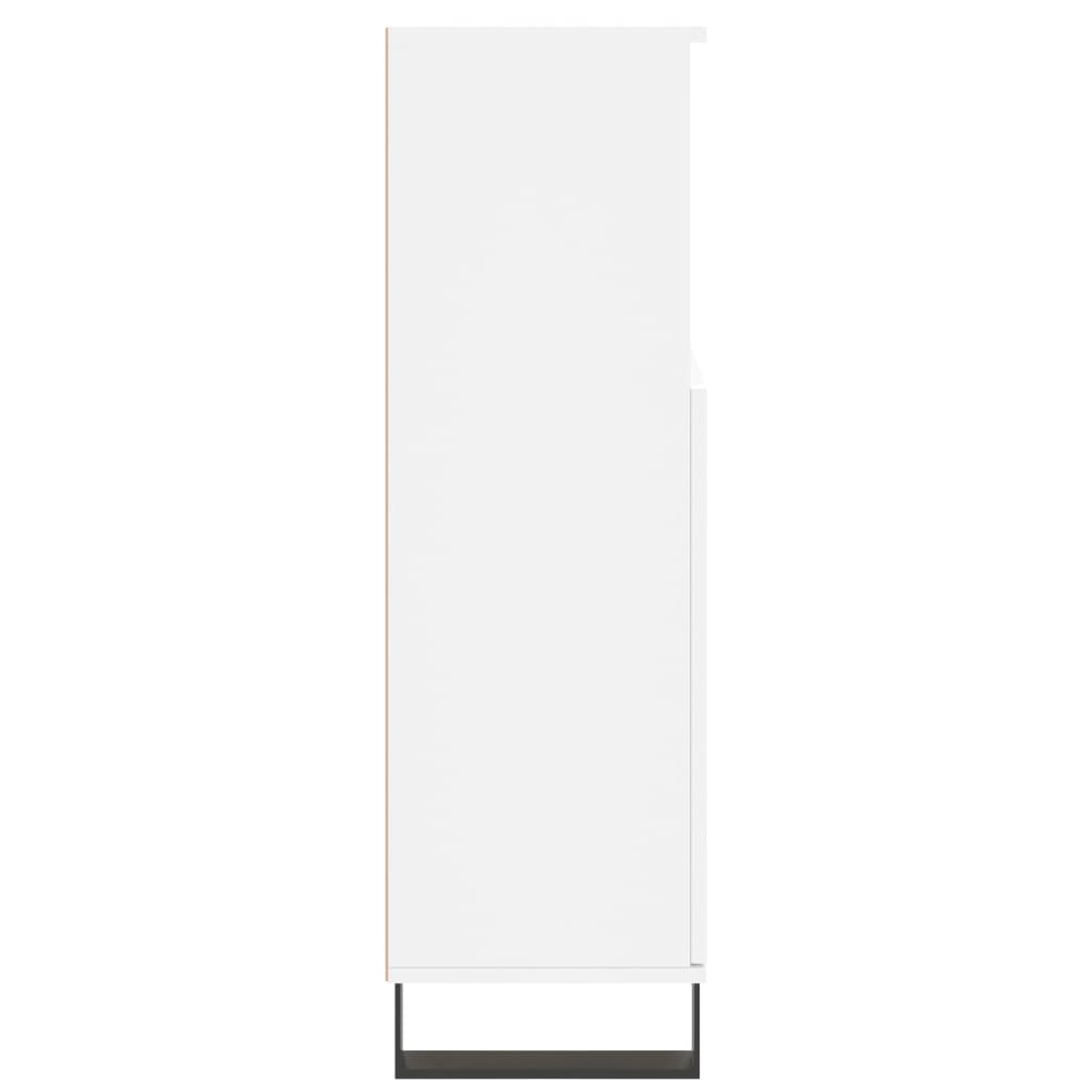 Armadietto da Bagno Bianco 30x30x100 cm in Legno Multistrato | homemem39