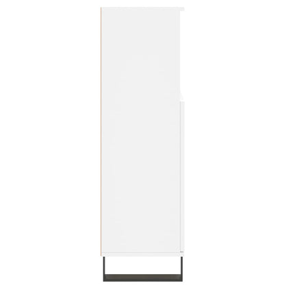 Armadietto da Bagno Bianco 30x30x100 cm in Legno Multistrato