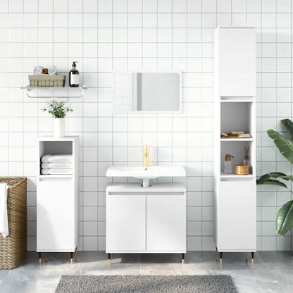 Mobile da Bagno Bianco 58x33x60 cm in Legno Multistrato | homemem39