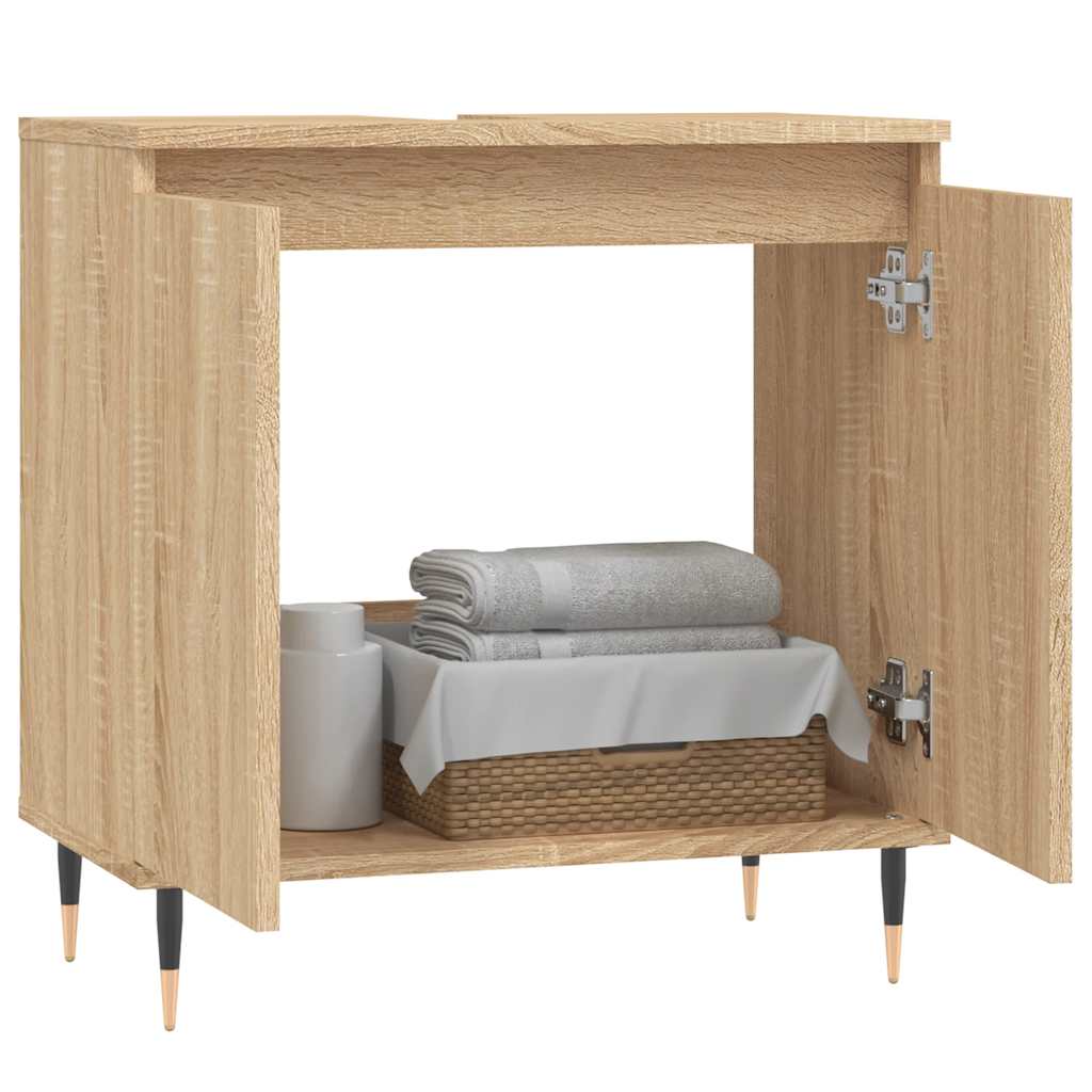 Mobile da Bagno Rovere Sonoma 58x33x60 cm in Legno Multistrato | homemem39