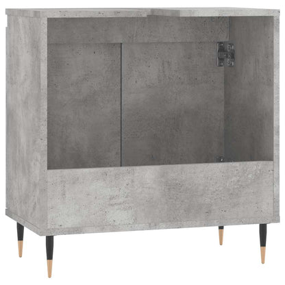 Armadietto da Bagno Grigio Cemento 58x33x60cm Legno Multistrato | homemem39