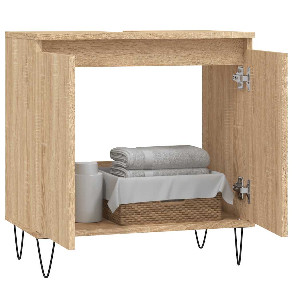 Mobile da Bagno Rovere Sonoma 58x33x60 cm in Legno Multistrato | homemem39