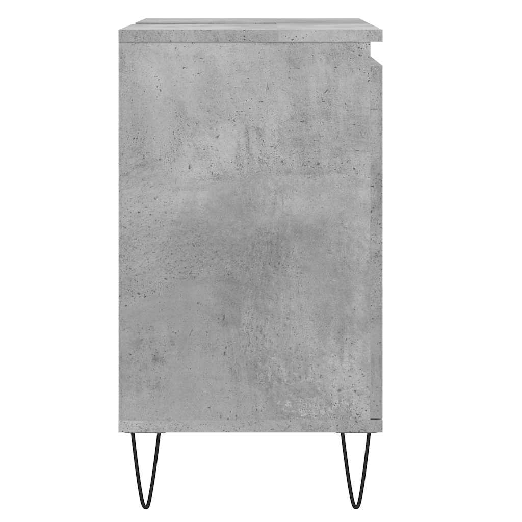Armadietto da Bagno Grigio Cemento 58x33x60cm Legno Multistrato | homemem39