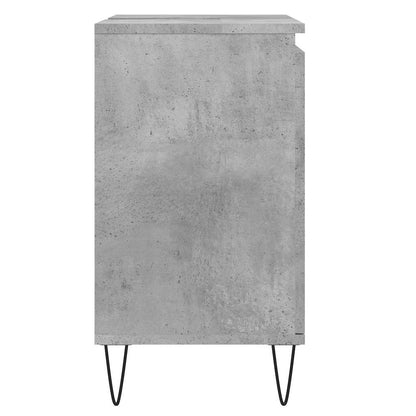 Armadietto da Bagno Grigio Cemento 58x33x60cm Legno Multistrato | homemem39